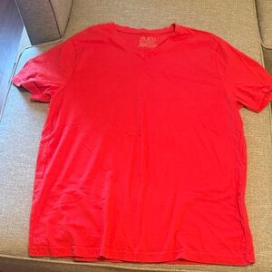 21men Bright Red V-Neck Short Sleeve Tee